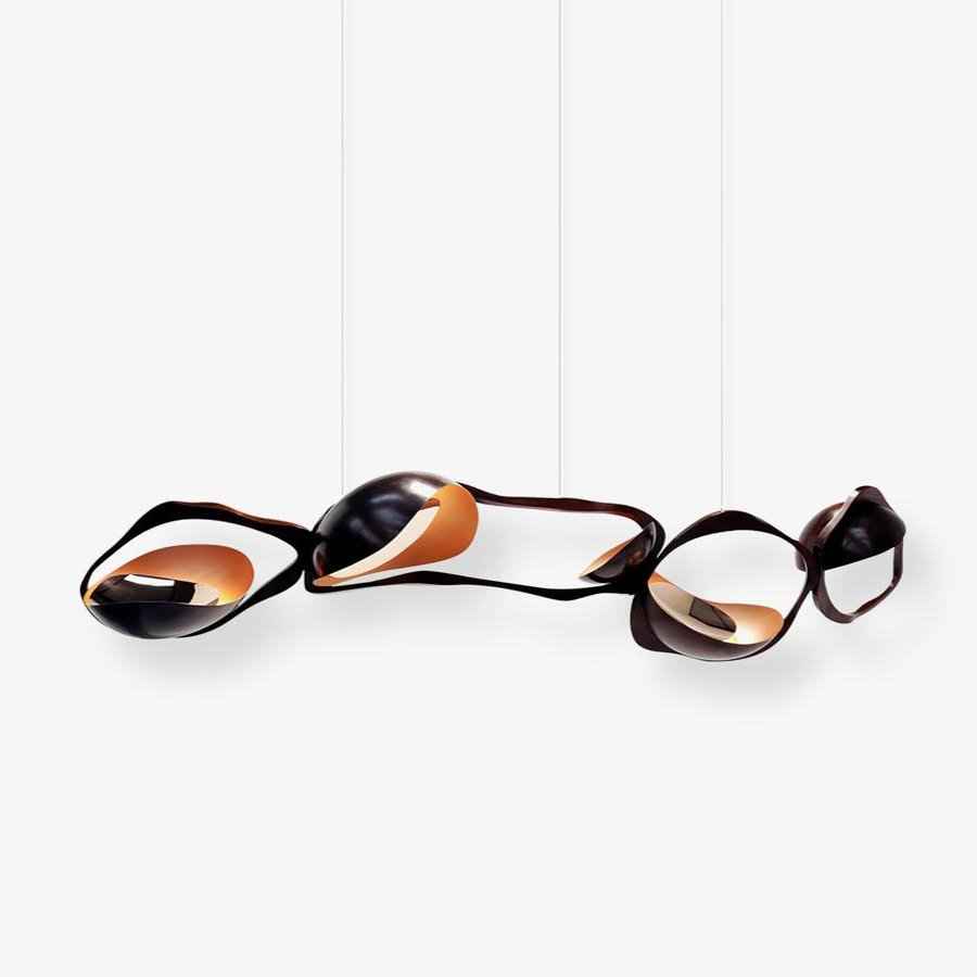 Lustra Métal 120cm Noir LED