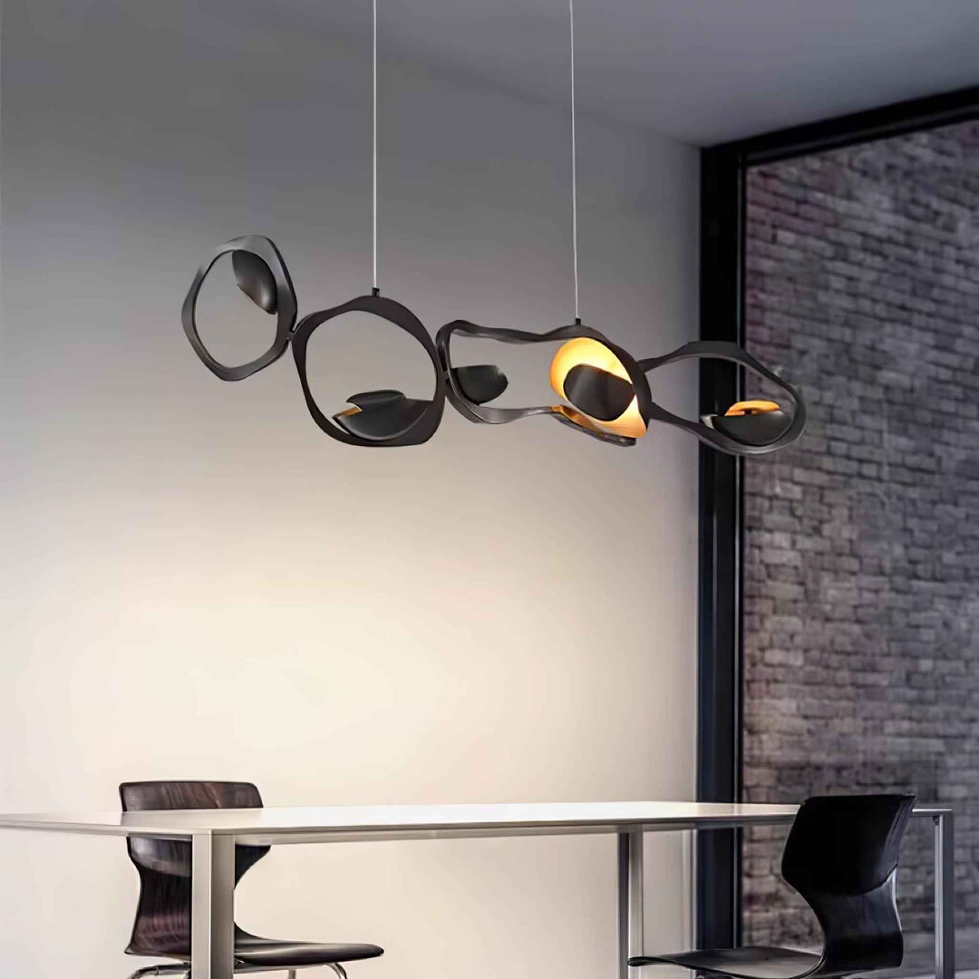 Lustra Métal 120cm Noir LED