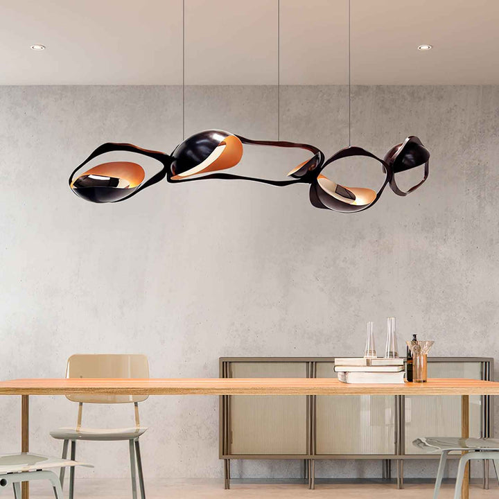 Lustra Métal 120cm Noir LED