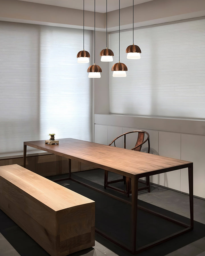 Lustra Suspension Champignon Cluster Bois &amp; Verre - Neutralighting