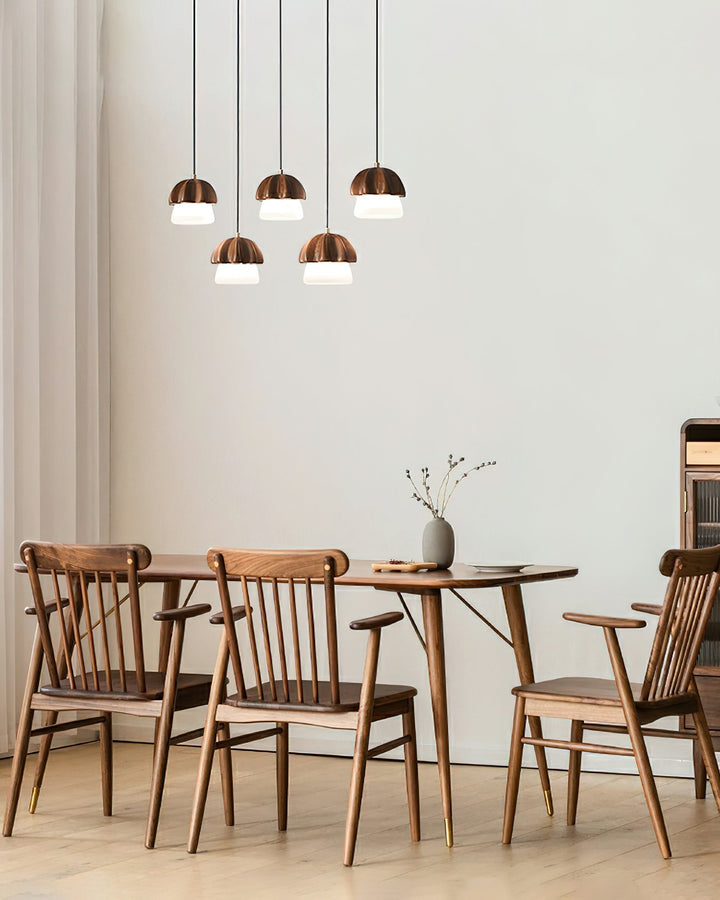 Lustra Suspension Champignon Cluster Bois &amp; Verre - Neutralighting