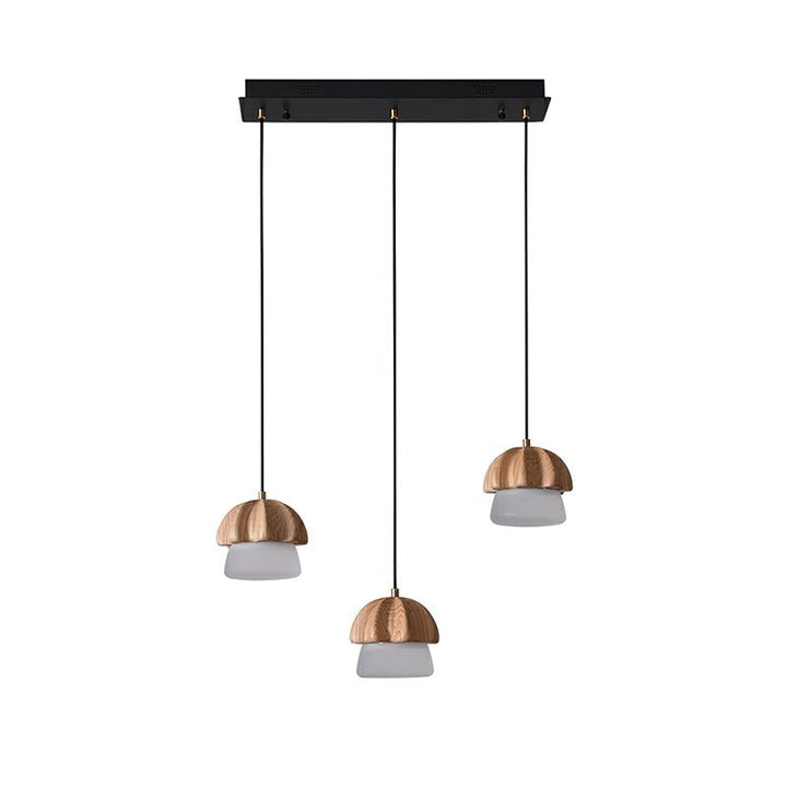 Lustra Suspension Champignon Cluster Bois &amp; Verre - Neutralighting