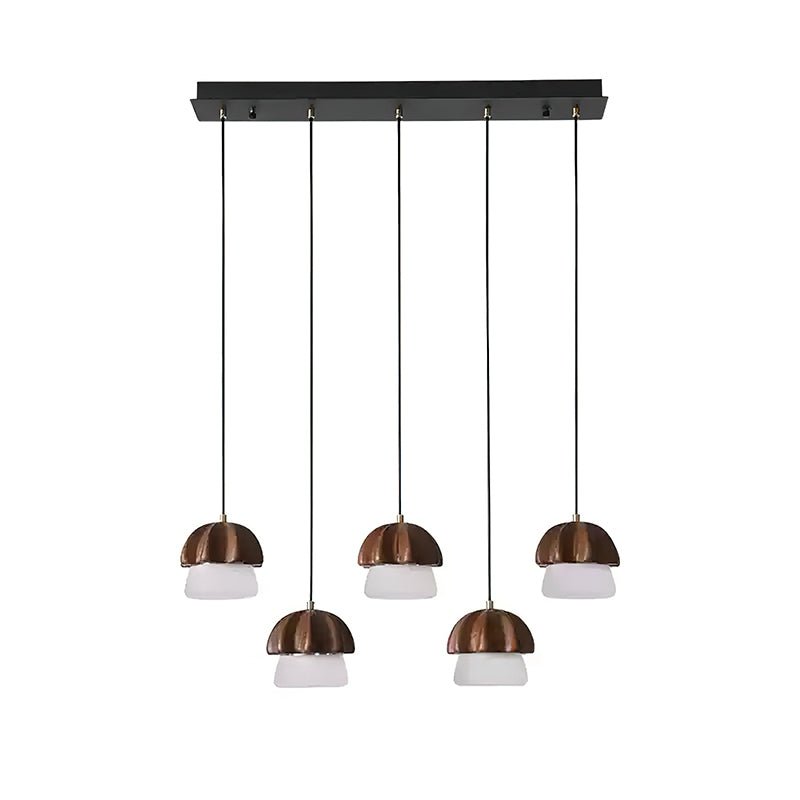 Lustra Suspension Champignon Cluster Bois &amp; Verre - Neutralighting