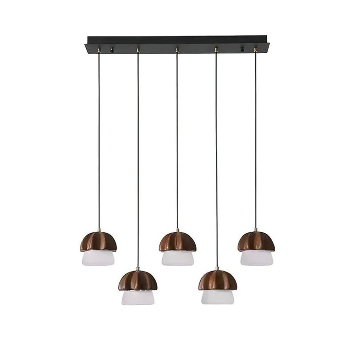 Lustra Suspension Champignon Cluster Bois &amp; Verre - Neutralighting