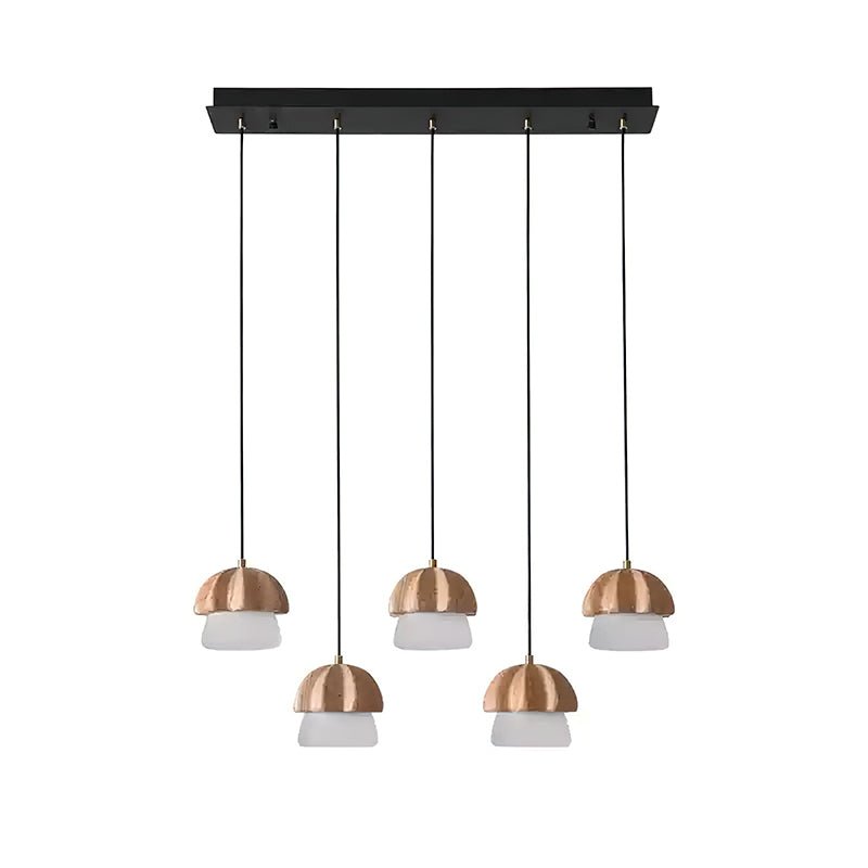 Lustra Suspension Champignon Cluster Bois &amp; Verre - Neutralighting