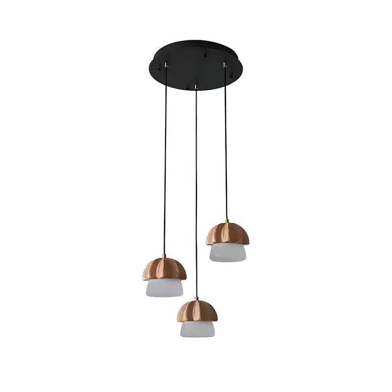 Lustra Suspension Champignon Cluster Bois &amp; Verre - Neutralighting