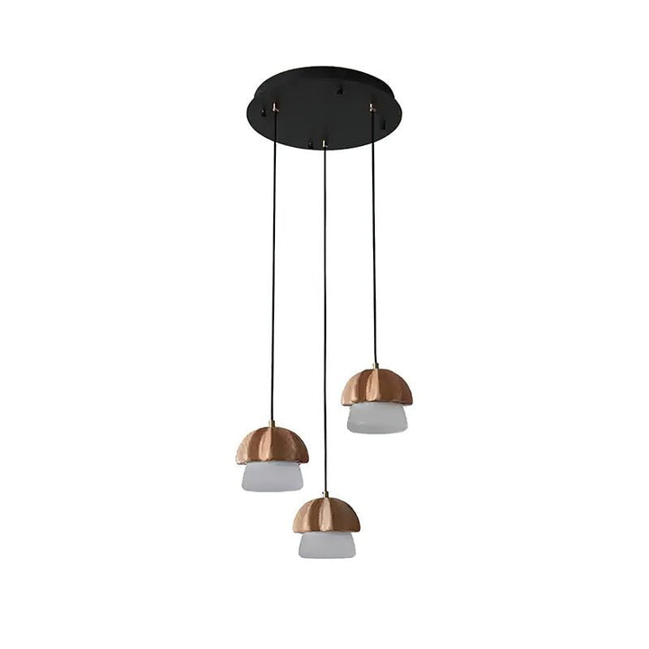 Lustra Suspension Champignon Cluster Bois &amp; Verre - Neutralighting