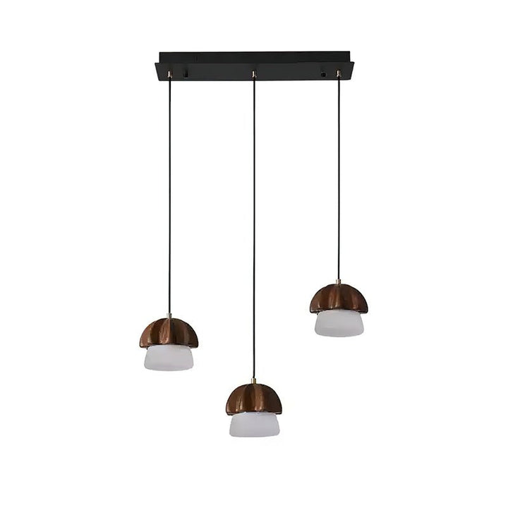 Lustra Suspension Champignon Cluster Bois &amp; Verre - Neutralighting