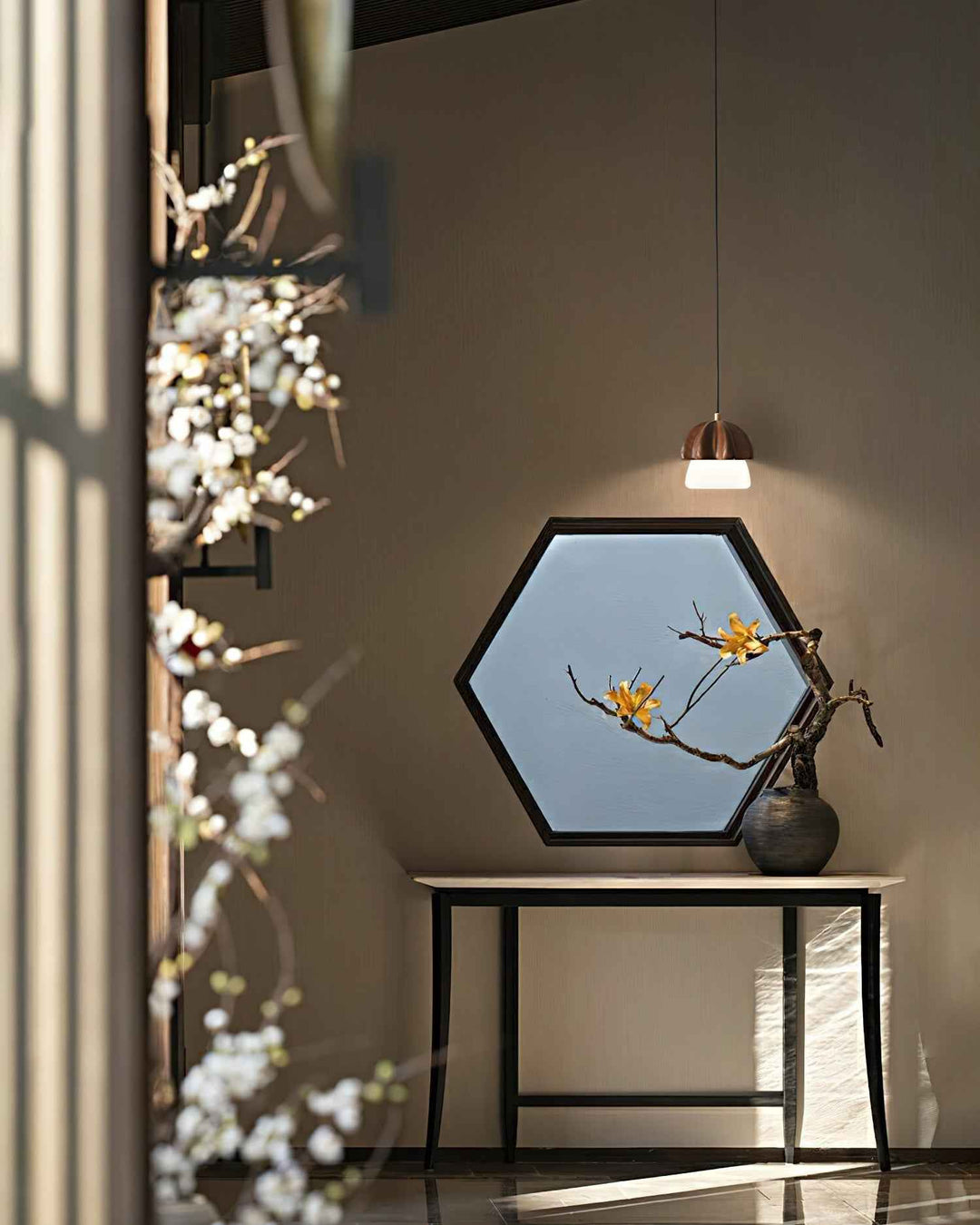 Lustra Acrylique 12cm Blanc LED