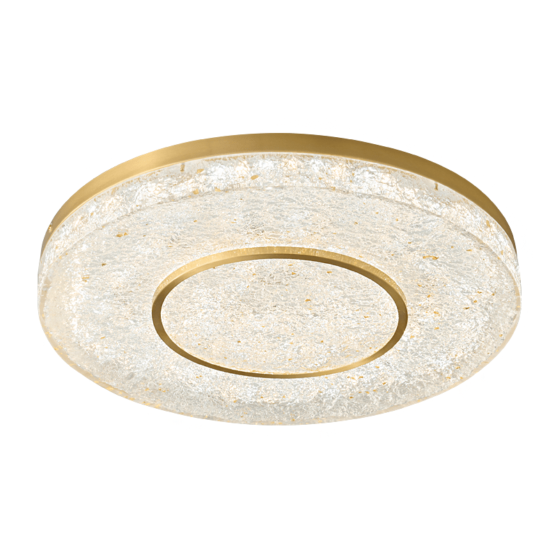 Lustra Plafonnier Cercle Mystérieux Laiton Résine - Neutralighting