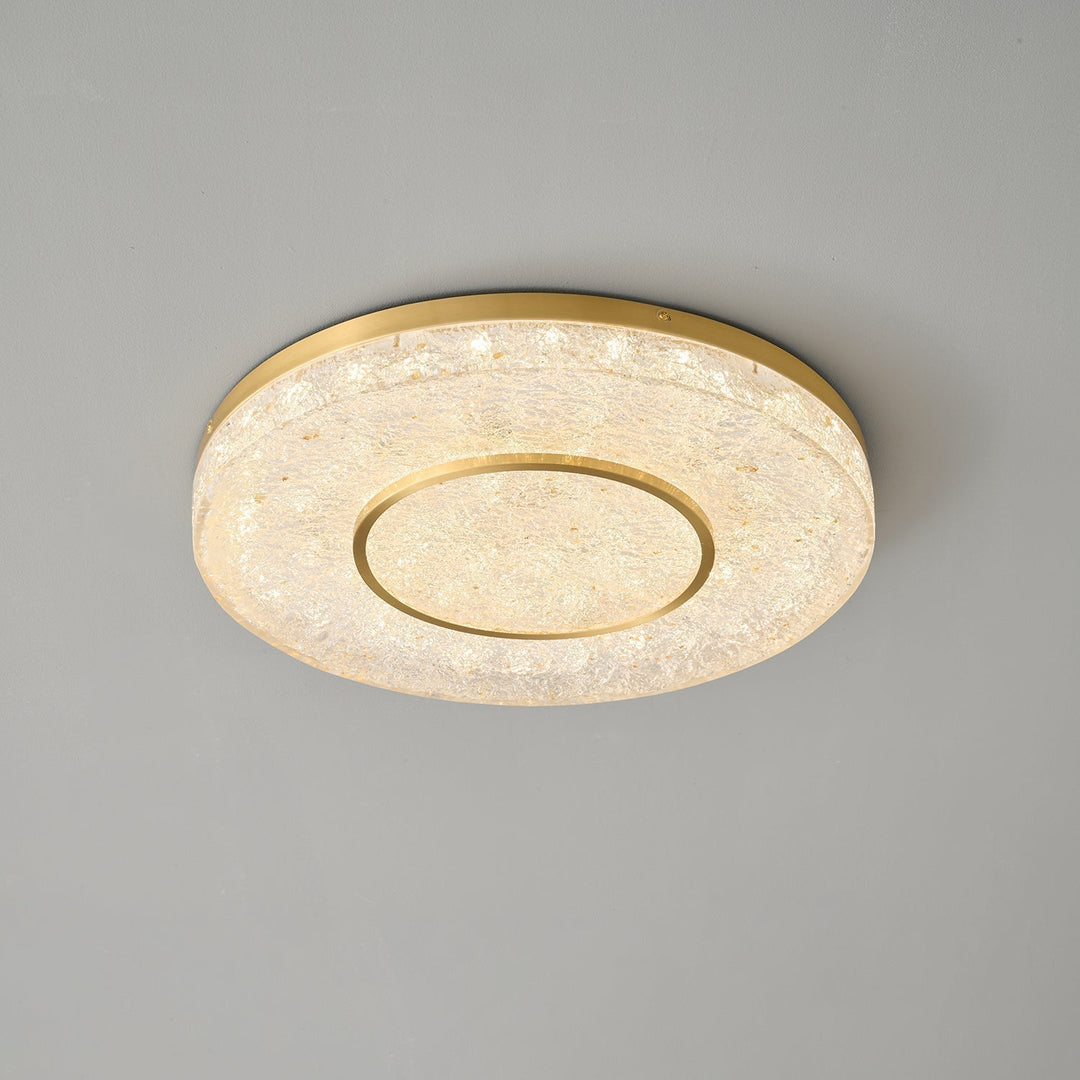 Lustra Plafonnier Cercle Mystérieux Laiton Résine - Neutralighting
