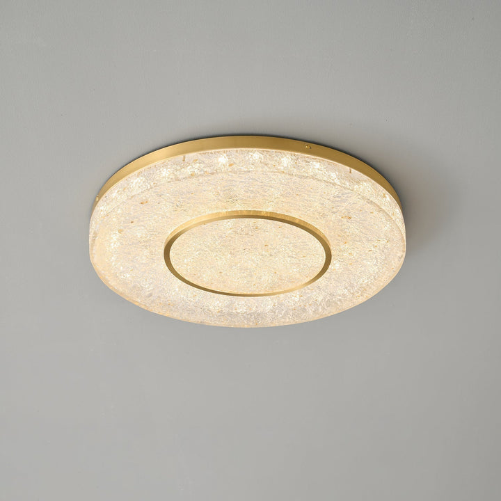 Lustra Plafonnier Cercle Mystérieux Laiton Résine - Neutralighting