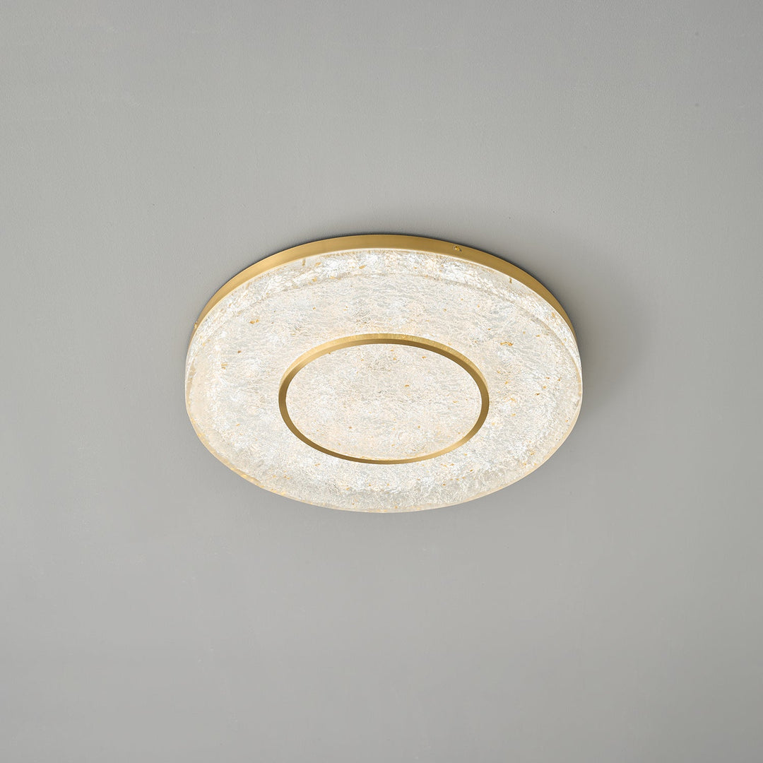 Lustra Plafonnier Cercle Mystérieux Laiton Résine - Neutralighting
