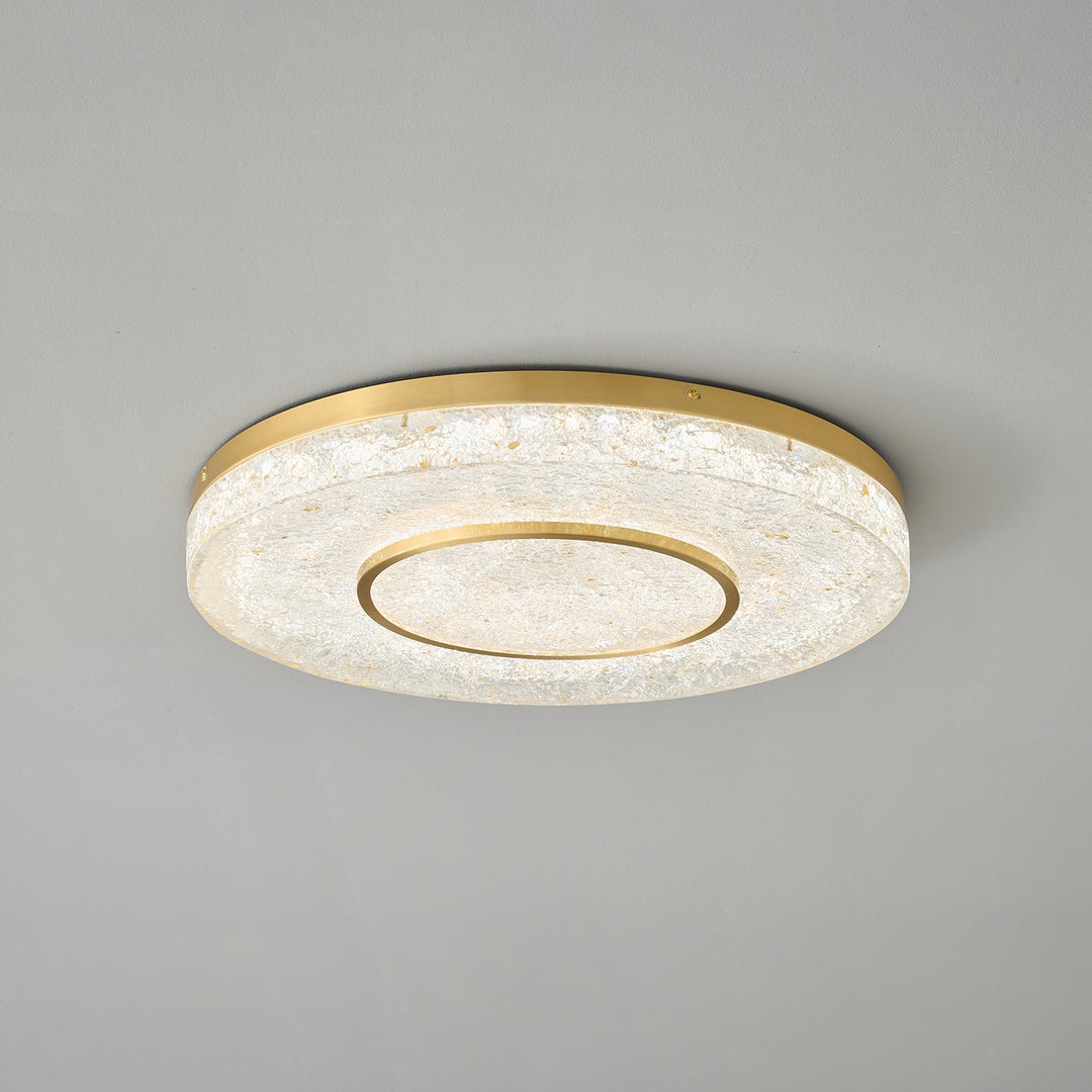 Lustra Plafonnier Cercle Mystérieux Laiton Résine - Neutralighting