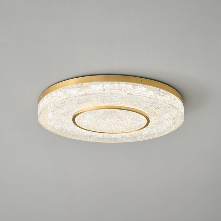 Lustra Plafonnier Cercle Mystérieux Laiton Résine - Neutralighting
