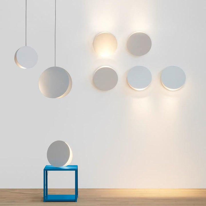 Valentina Ronde LED Suspension Blanc Rose Métal Blanc Salon Chambre - Neutralighting