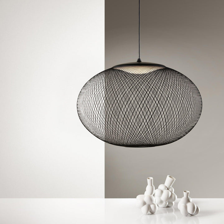 Lustra Suspension Lampe Maille Noire - Neutralighting