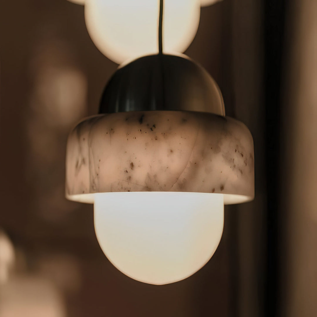 Elliren Suspension Moderne Minimaliste en Verre et Marbre - Neutralighting