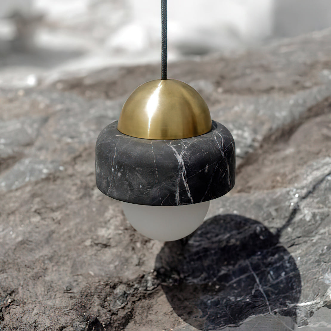 Elliren Suspension Moderne Minimaliste en Verre et Marbre - Neutralighting