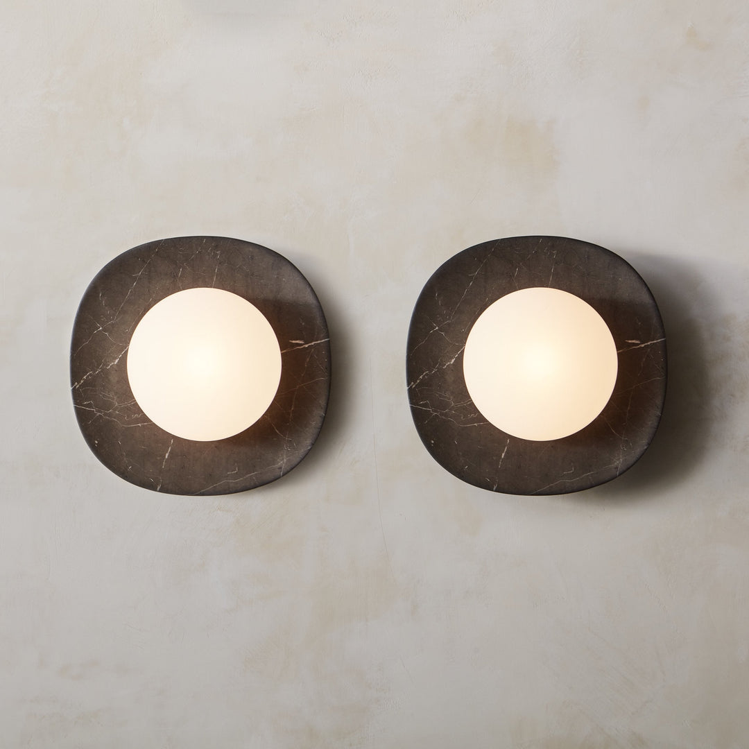 Cinoreth Applique Murale Moderne Minimaliste en Verre et Marbre - Neutralighting