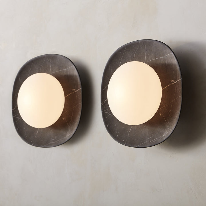Cinoreth Applique Murale Moderne Minimaliste en Verre et Marbre - Neutralighting