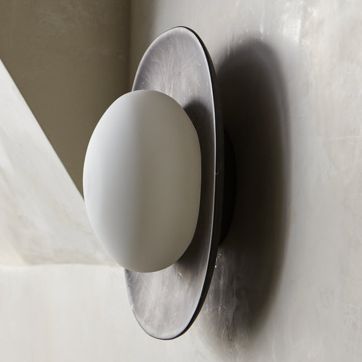 Cinoreth Applique Murale Moderne Minimaliste en Verre et Marbre - Neutralighting