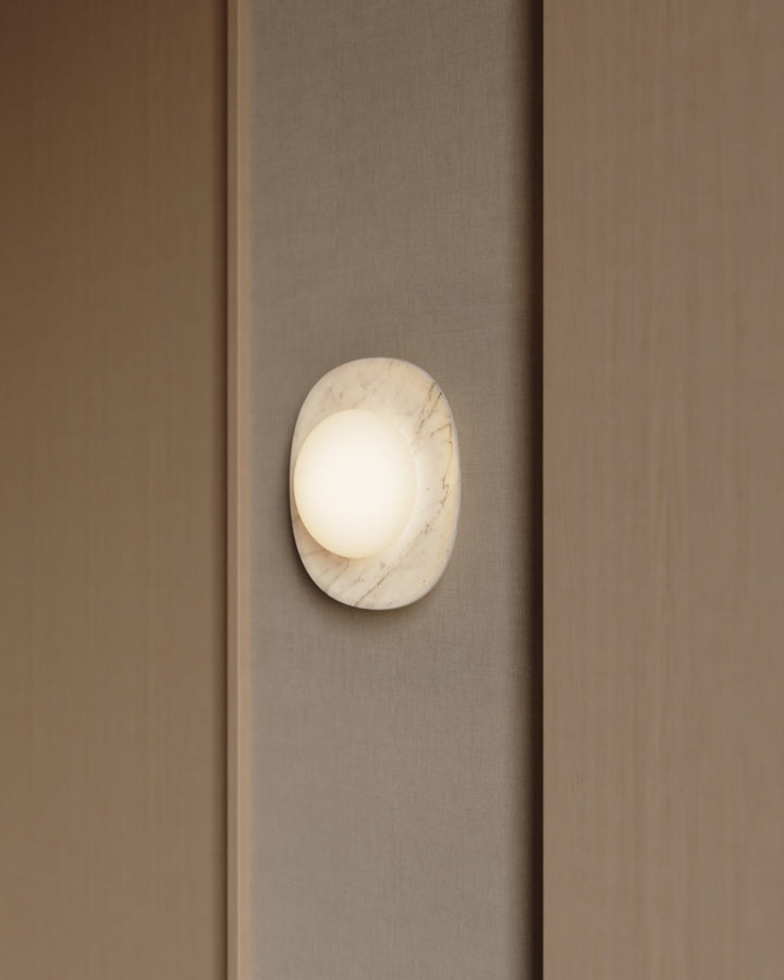 Cinoreth Applique Murale Moderne Minimaliste en Verre et Marbre - Neutralighting