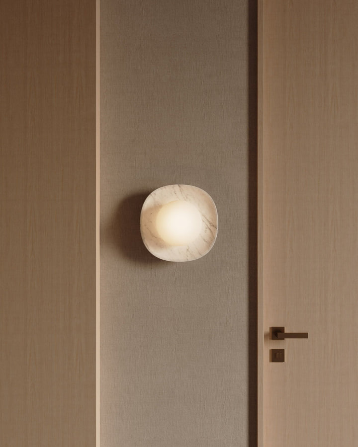 Cinoreth Applique Murale Moderne Minimaliste en Verre et Marbre - Neutralighting