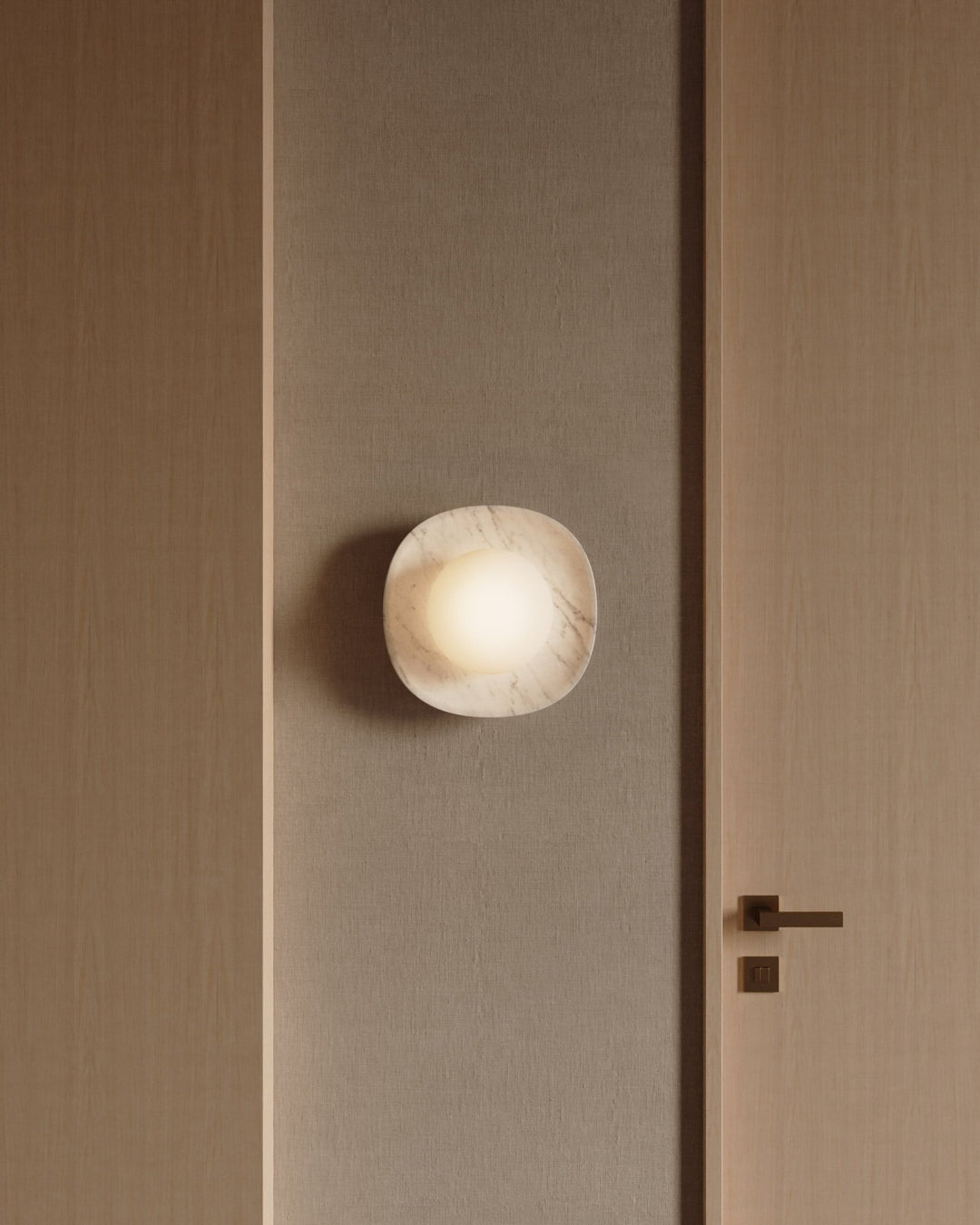 Cinoreth Applique Murale Moderne Minimaliste en Verre et Marbre - Neutralighting