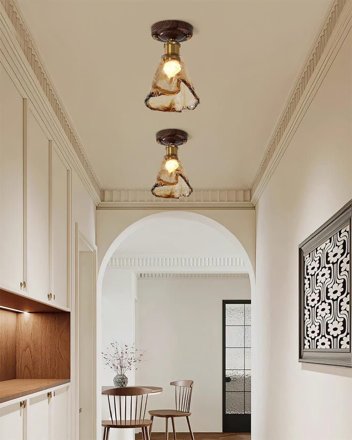 Velimo Plafonnier en Verre Ambre - Neutralighting