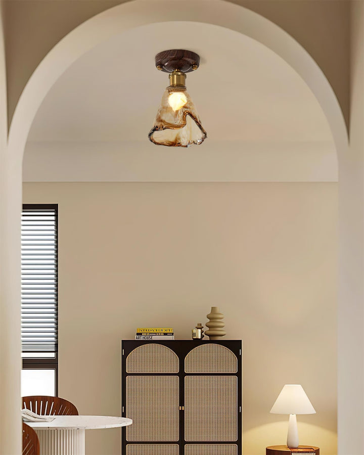 Velimo Plafonnier en Verre Ambre - Neutralighting