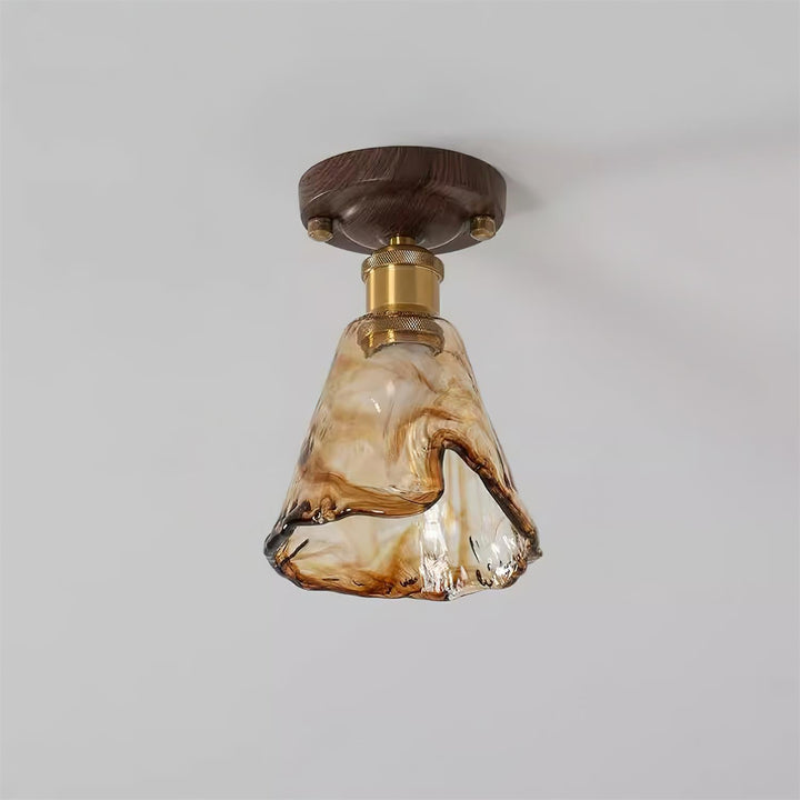 Velimo Plafonnier en Verre Ambre - Neutralighting