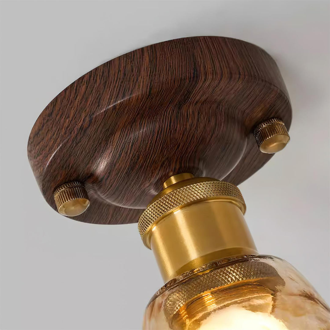 Velimo Plafonnier en Verre Ambre - Neutralighting