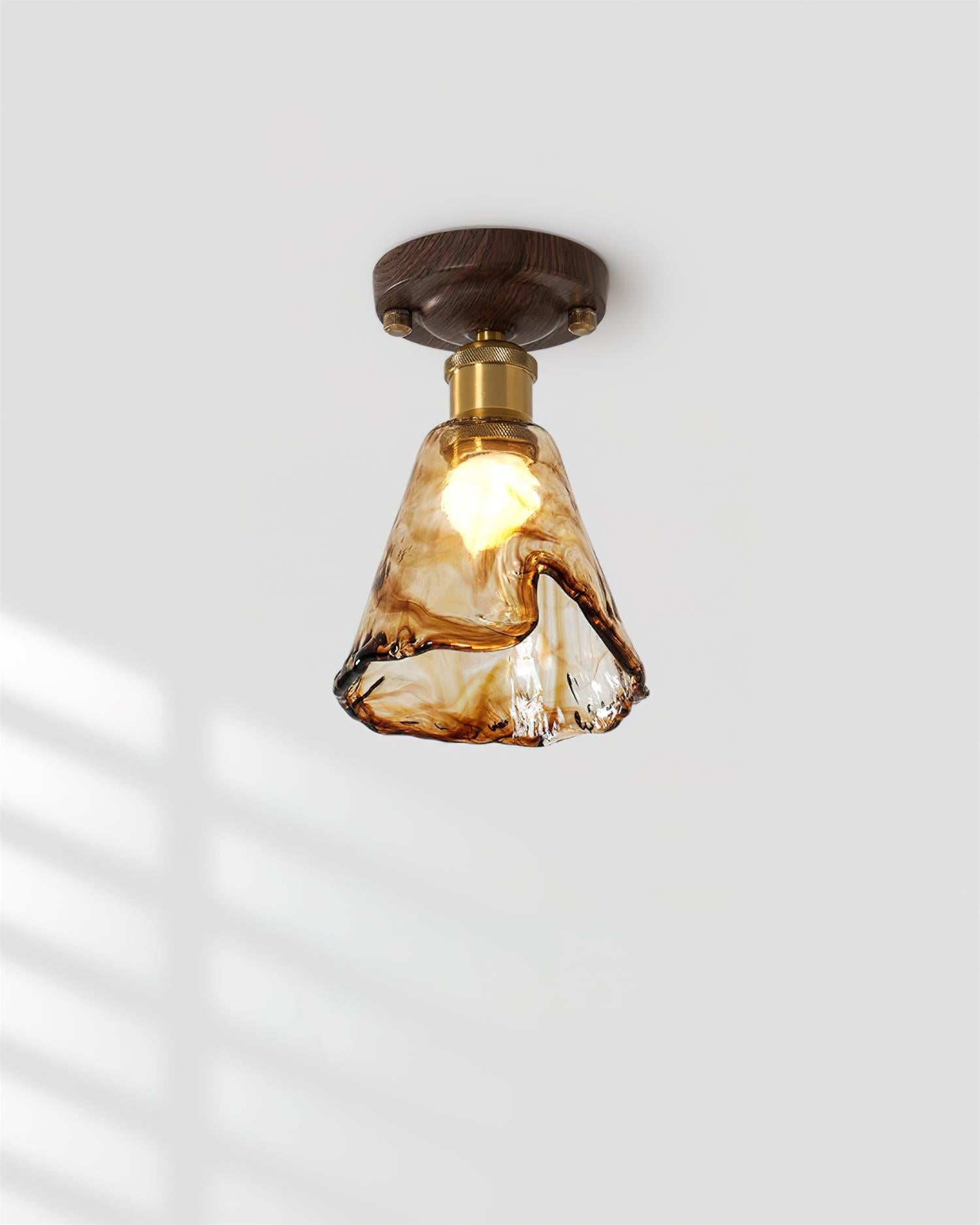 Velimo Plafonnier en Verre Ambre - Neutralighting