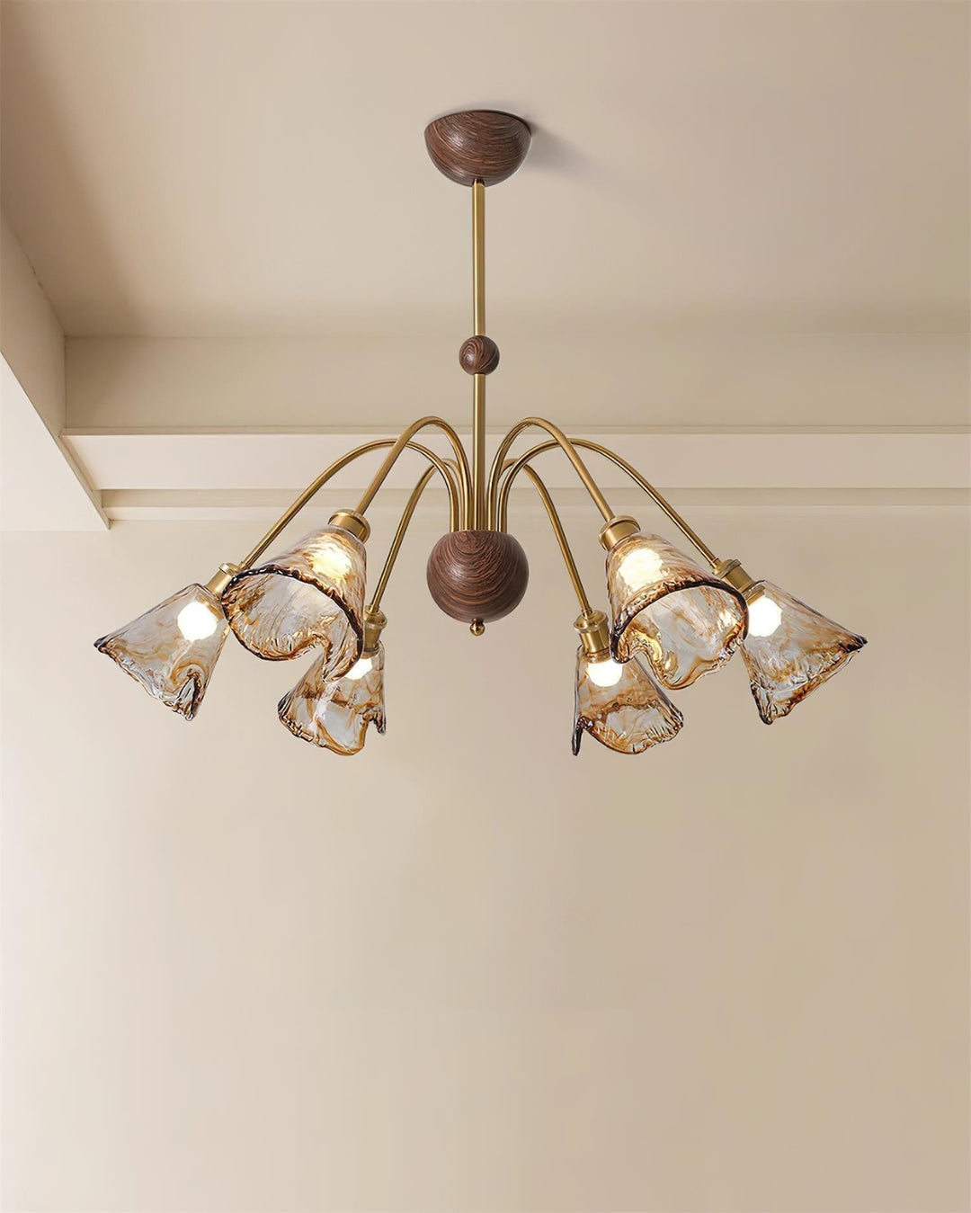 Beyona Lustre en Verre Ambre - Neutralighting