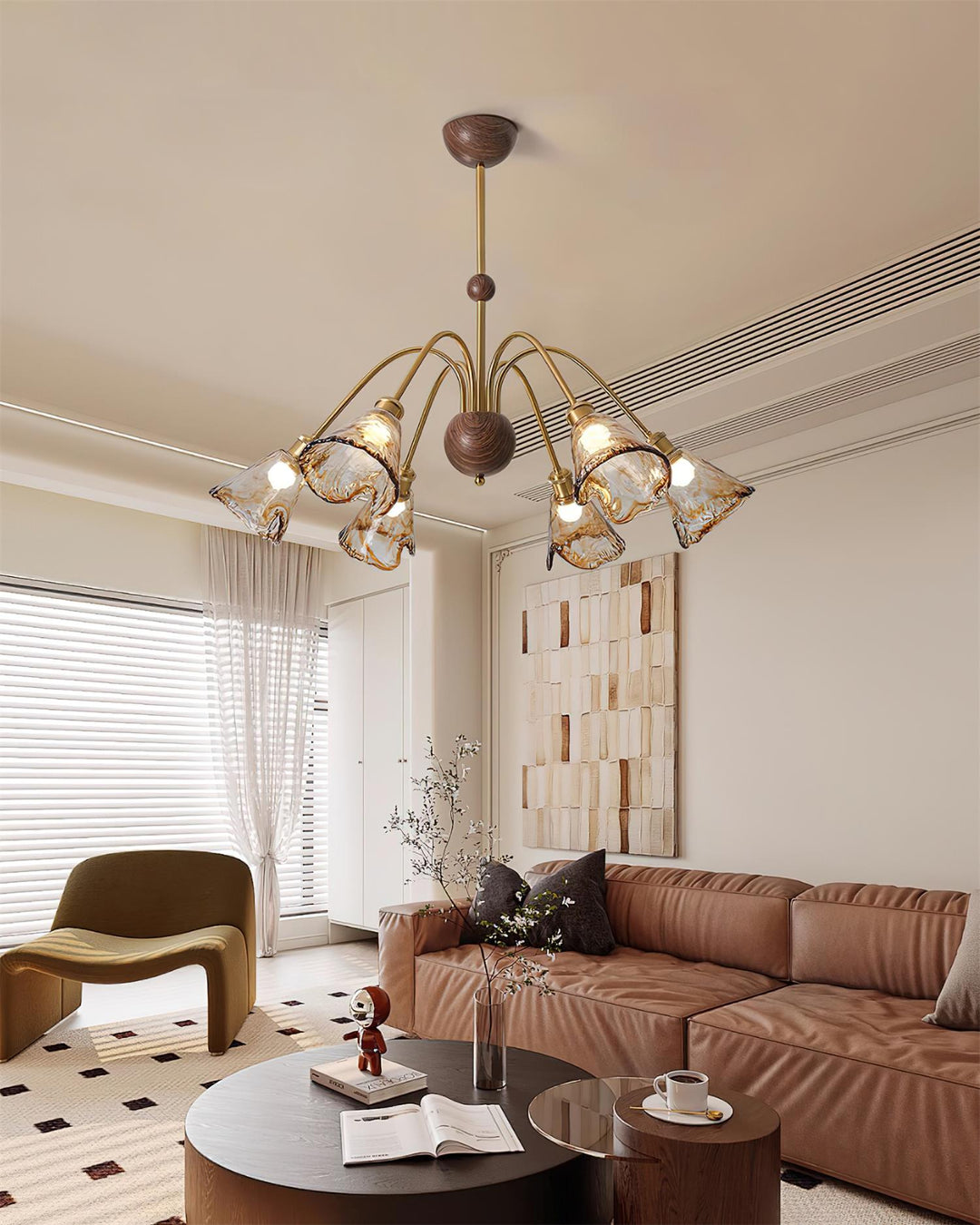 Beyona Lustre en Verre Ambre - Neutralighting