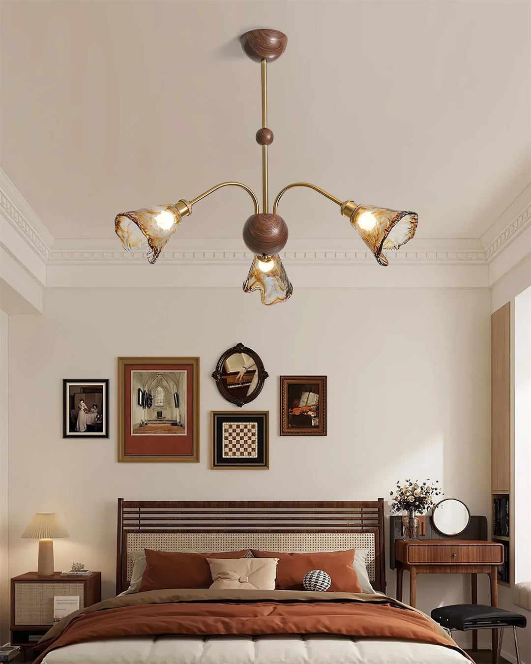Beyona Lustre en Verre Ambre - Neutralighting