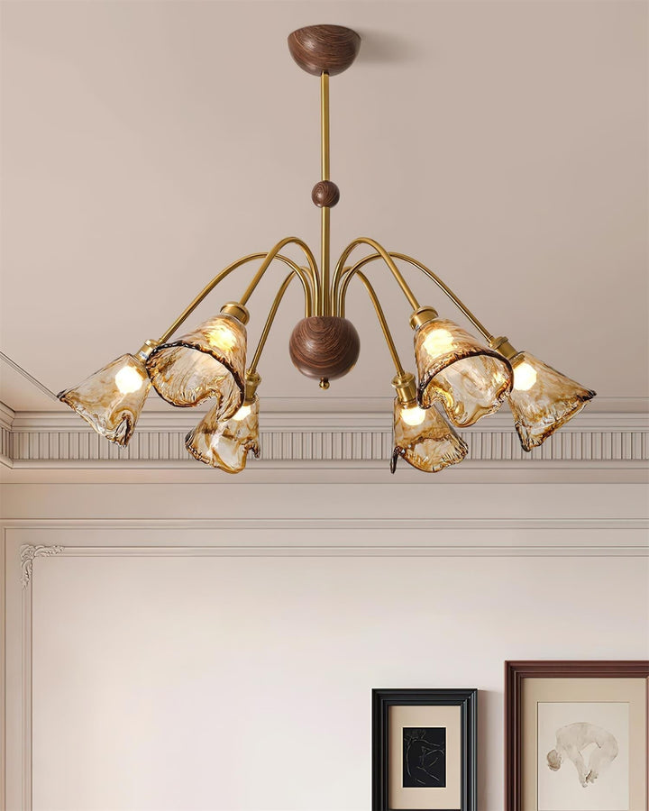 Beyona Lustre en Verre Ambre - Neutralighting