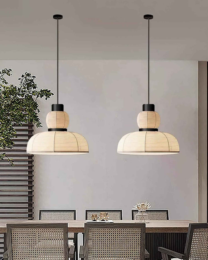 Lampe Pendante Abat-jour en Tissu Blanc Câble Noir Lueur Ambiante Douce - Neutralighting