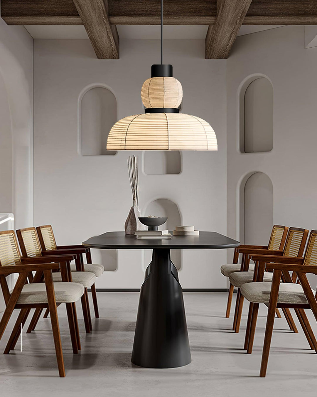 Lampe Pendante Abat-jour en Tissu Blanc Câble Noir Lueur Ambiante Douce - Neutralighting