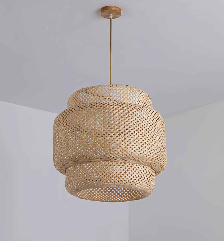 Kora Suspension Bambou Tissé Organique - Neutralighting