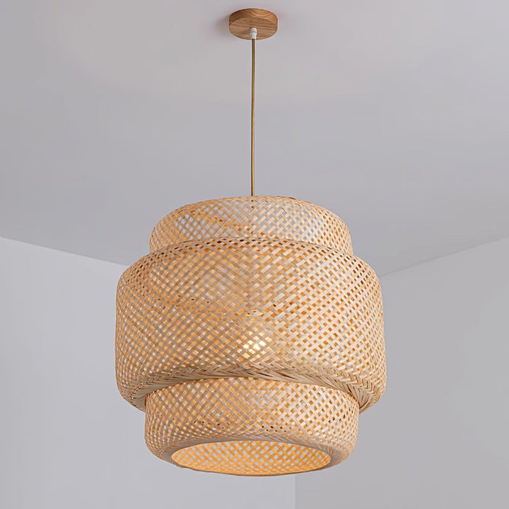 Kora Suspension Bambou Tissé Organique - Neutralighting