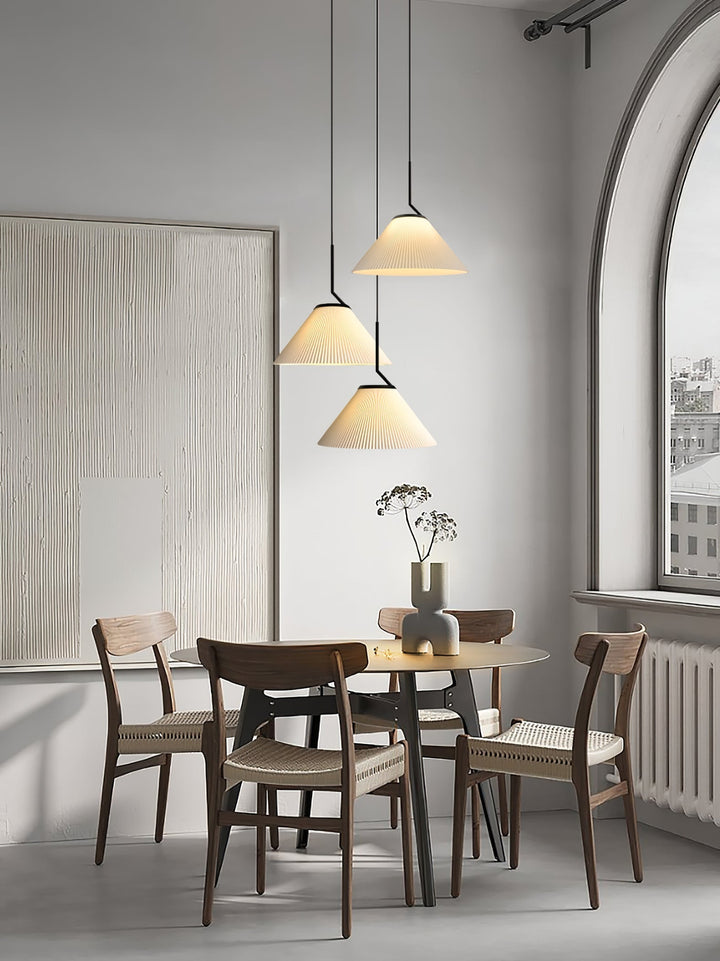Nebra Plissé Suspension Tissu Minimaliste - Neutralighting