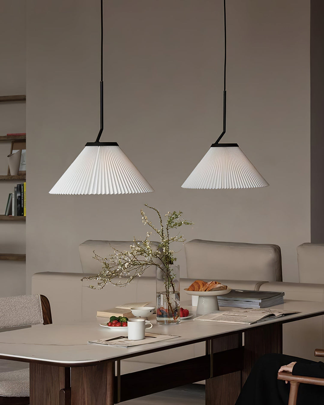 Nebra Plissé Suspension Tissu Minimaliste - Neutralighting