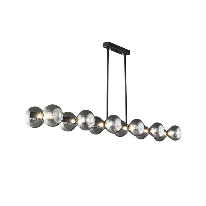 Lustra Chandelier Cadre Noir Verre Fumé Audacieux - Neutralighting