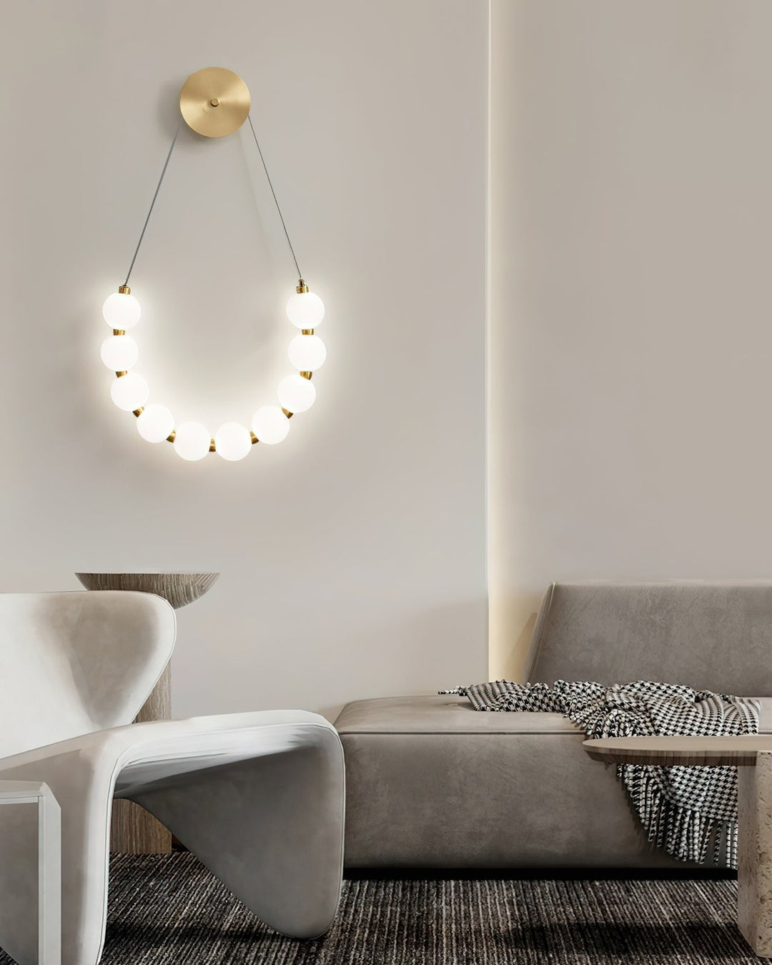 Ilirel Applique Murale Art Collier Anneau en Laiton - Neutralighting