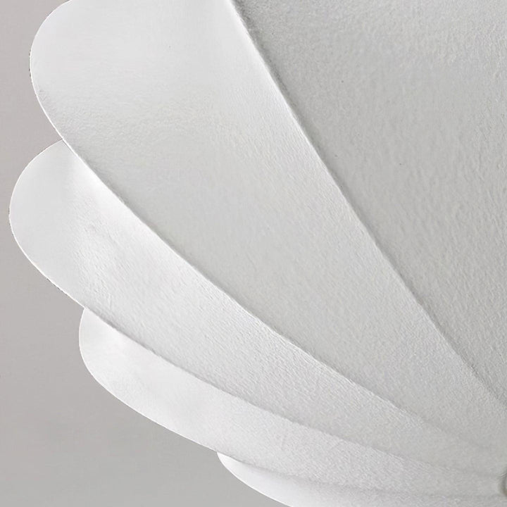 Solara Plafonnier Tissu Coquillage Sculptural Élégant - Neutralighting