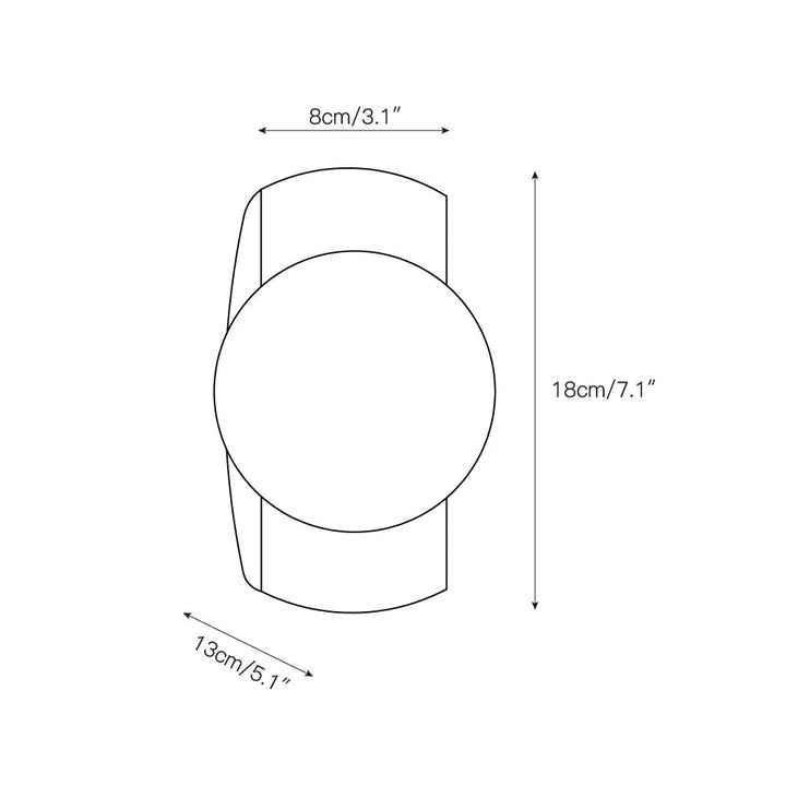 Umaris Lampe Murale Moderne Minimaliste en Verre et Travertin - Neutralighting