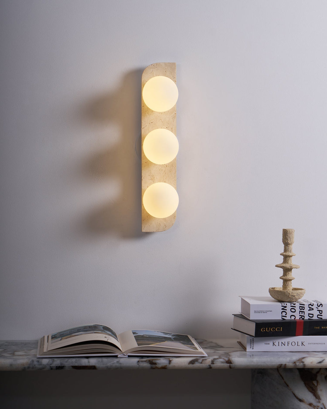 Ritta Applique Murale Moderne en Travertin - Neutralighting