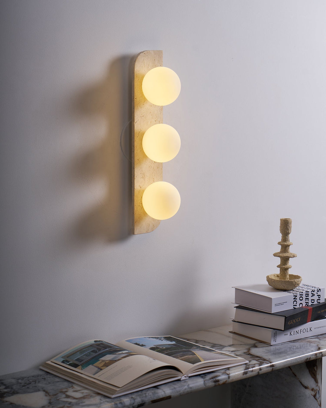 Ritta Applique Murale Moderne en Travertin - Neutralighting